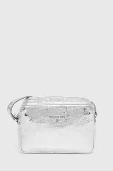 Кожаная сумочка Patrizia Pepe, серебряный