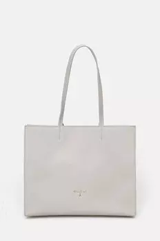 Кожаная сумочка Patrizia Pepe, серый