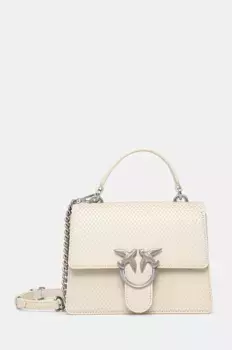 Кожаная сумочка Pinko, бежевый