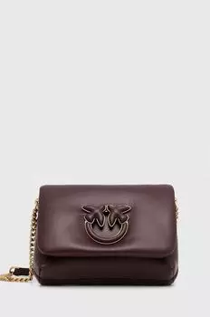 Кожаная сумочка Pinko, бордовый
