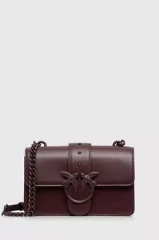 Кожаная сумочка Pinko, бордовый