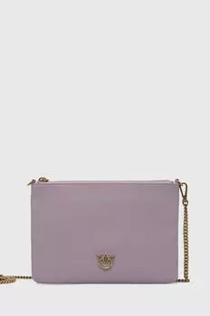 Кожаная сумочка Pinko, фиолетовый