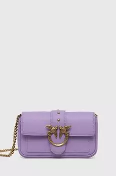 Кожаная сумочка Pinko, фиолетовый