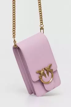 Кожаная сумочка Pinko, фиолетовый