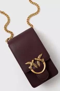 Кожаная сумочка Pinko, фиолетовый