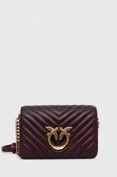 Кожаная сумочка Pinko, фиолетовый