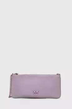 Кожаная сумочка Pinko, фиолетовый