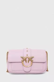 Кожаная сумочка Pinko, фиолетовый