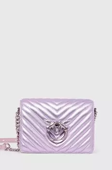 Кожаная сумочка Pinko, фиолетовый