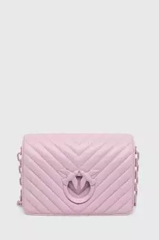 Кожаная сумочка Pinko, фиолетовый