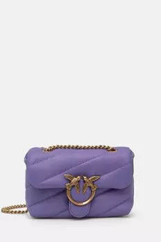 Кожаная сумочка Pinko, фиолетовый