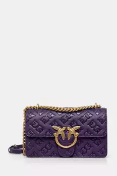 Кожаная сумочка Pinko, фиолетовый