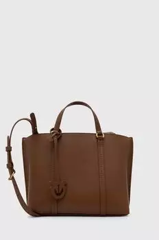 Кожаная сумочка Pinko, коричневый