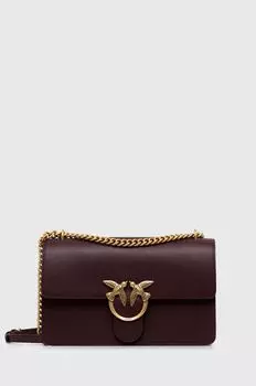 Кожаная сумочка Pinko, коричневый