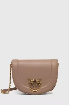Кожаная сумочка Pinko, коричневый