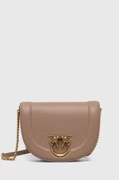 Кожаная сумочка Pinko, коричневый