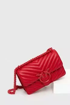 Кожаная сумочка Pinko, красный