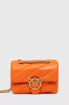 Кожаная сумочка Pinko, оранжевый