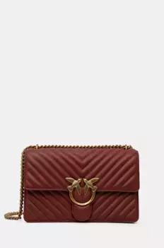 Кожаная сумочка Pinko, оранжевый