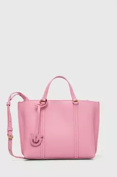 Кожаная сумочка Pinko, розовый