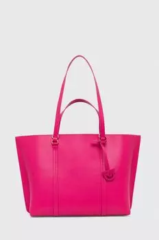 Кожаная сумочка Pinko, розовый