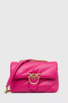 Кожаная сумочка Pinko, розовый