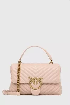 Кожаная сумочка Pinko, розовый