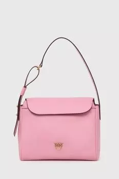 Кожаная сумочка Pinko, розовый