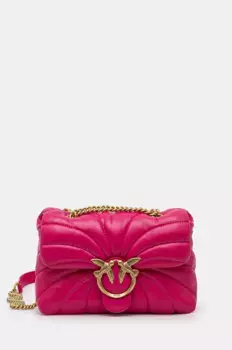 Кожаная сумочка Pinko, розовый