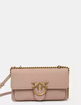Кожаная сумочка Pinko, розовый