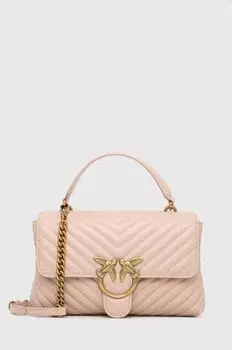 Кожаная сумочка Pinko, розовый