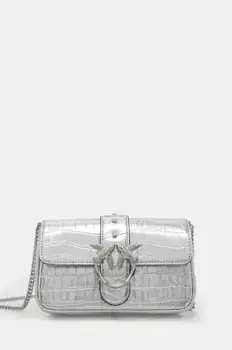 Кожаная сумочка Pinko, серебряный