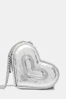 Кожаная сумочка Pinko, серебряный