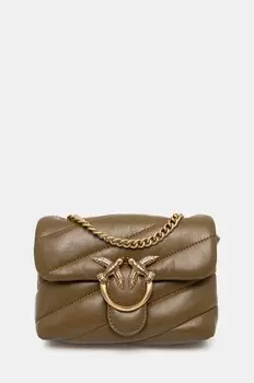 Кожаная сумочка Pinko, зеленый