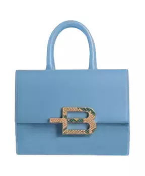 Кожаная сумочка с ремешком цепочкой Baldinini, синий