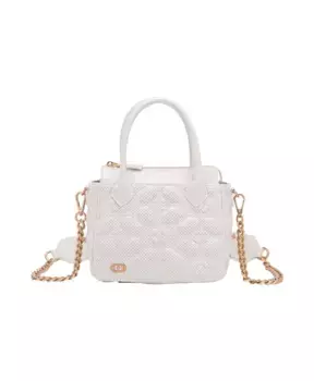 Кожаная сумочка с ремешком цепочкой La Carrie, белый