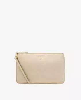 Кожаная сумочка с ремешком на запястье Michael Michael Kors, золотой