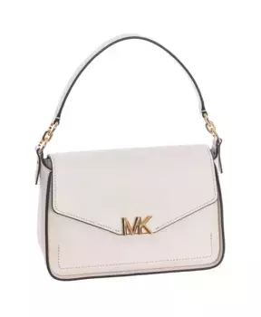 Кожаная сумочка с застежкой кнопкой Michael Kors, белый
