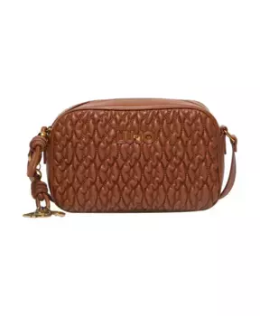 Кожаная сумочка с золотыми деталями Liu Jo, коричневый