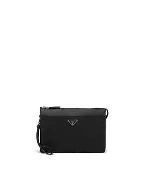 Кожаная сумочка Saffiano Prada, черный
