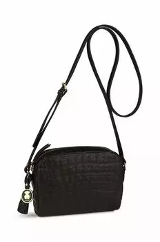 Кожаная сумочка Tous с тиснением, черный