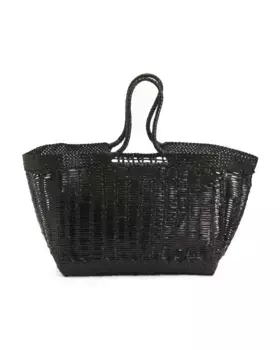 Кожаная трубчатая ручка North West, плетеный хобо La Via, черный