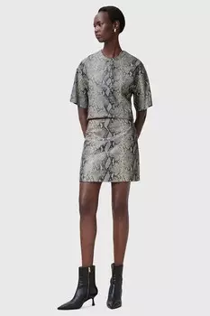 Кожаная юбка AllSaints RENAI, мультиколор