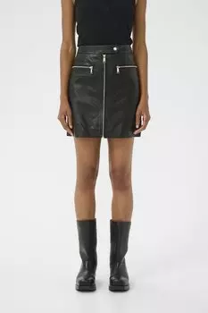 Кожаная юбка AMIDA SHORT SKIRT Gestuz, черный