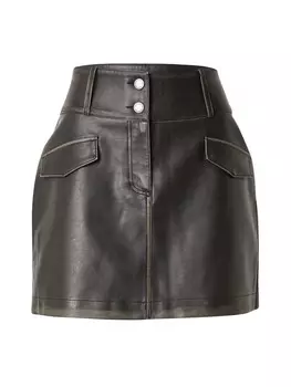 Кожаная юбка b.young Skirt CASHA, черный