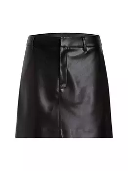 Кожаная юбка Calvin Klein Jeans Skirt, черный