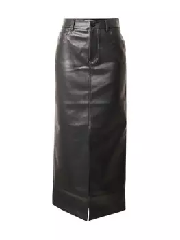 Кожаная юбка Calvin Klein Jeans Skirt, черный