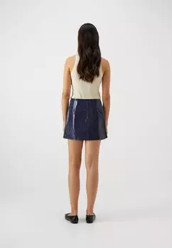 Кожаная юбка DANNI 2nd Day, темно-синий