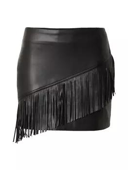 Кожаная юбка EDITED Skirt Aileen, черный