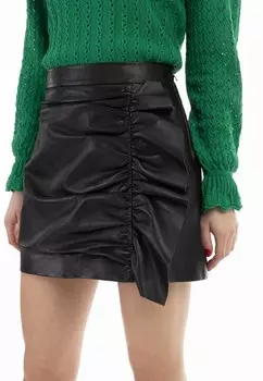 Кожаная юбка faina, черный